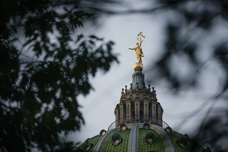 The dome of the Pennsylvania Capitol in Harrisburg. 