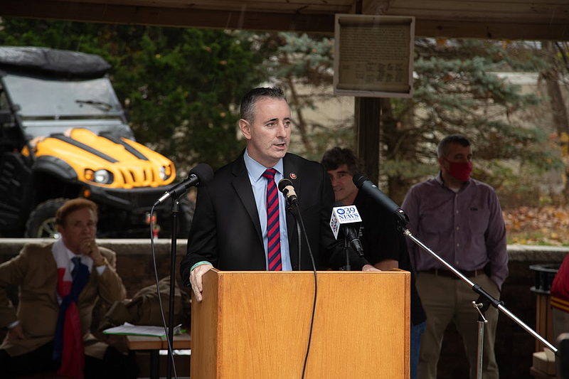 Congressman Brian Fitzpatrick speaking in November. 