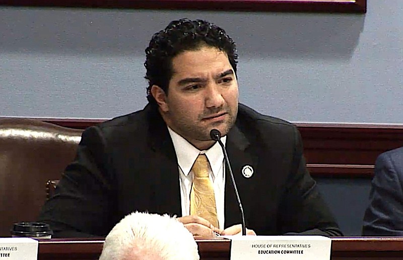 Pennsylvania state Rep. Josh Kail awaits an answer to his question during a hearing Jan. 24, 2020, of the House Education Committee. 