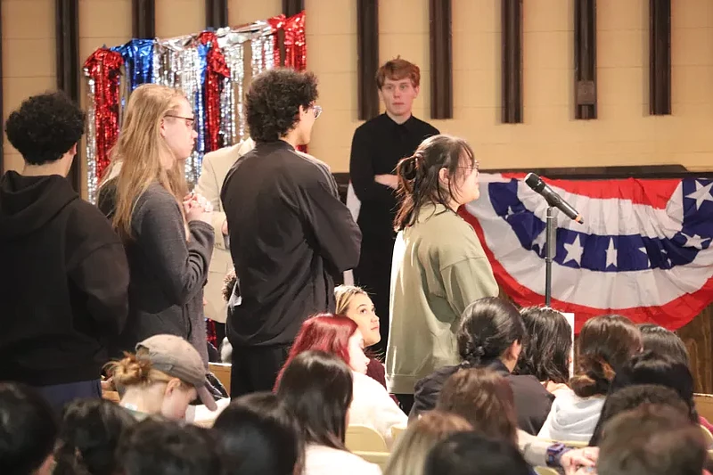 Over 600 North Penn High School students participated in the school’s mock political convention on Monday, Jan. 8, 2024. 