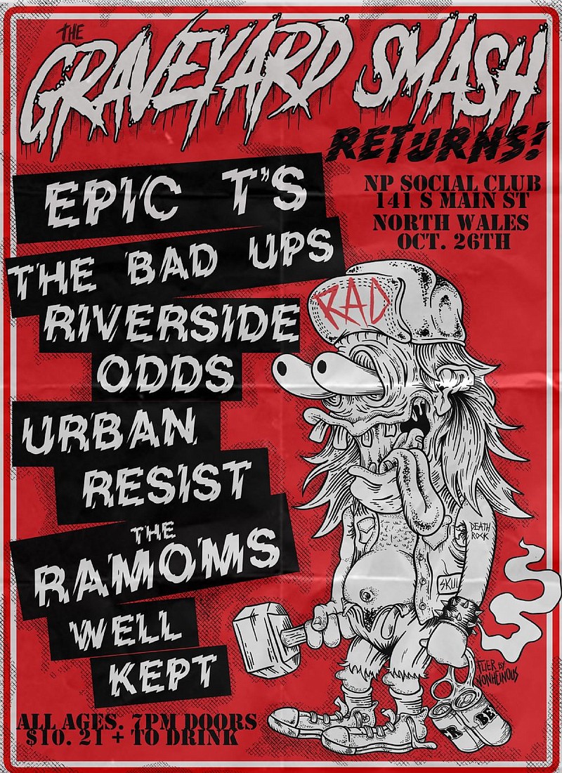 A Graveyard Smash concert flyer. 