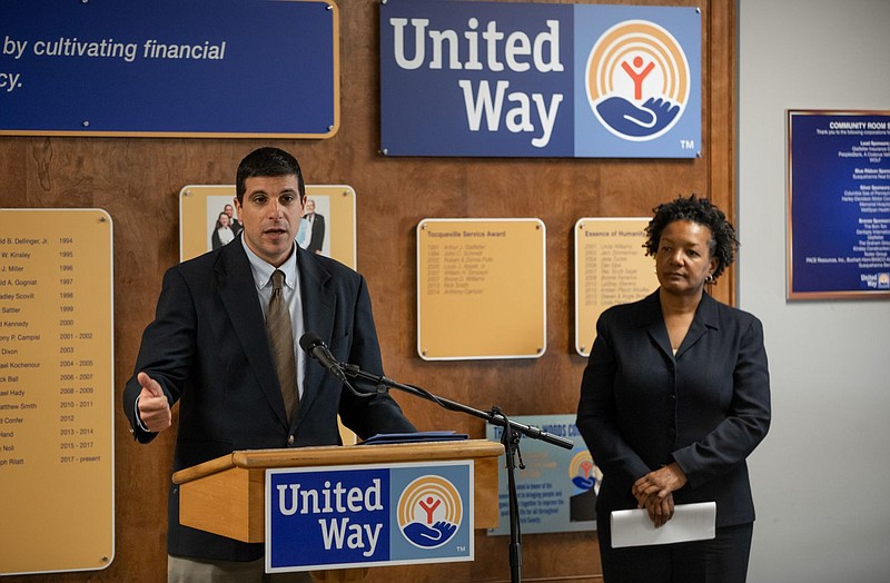 Patrick Cicero, the state’s appointed consumer advocate (left), challenged a decision by the Public Utility Commission, led by Chair Gladys Brown (rig