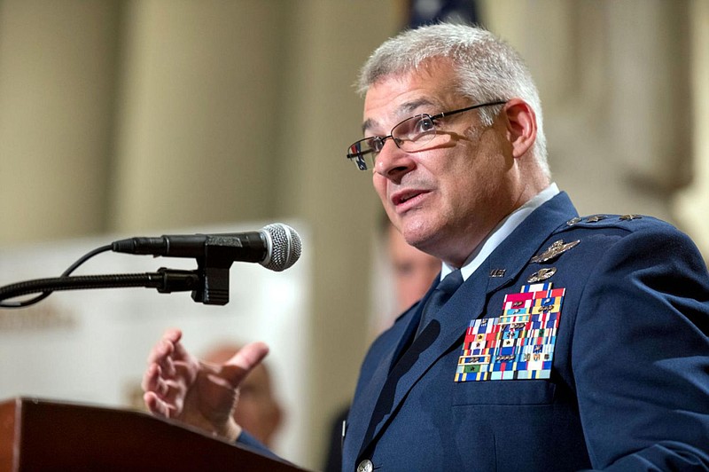 Pennsylvania Adjutant Gen. Anthony Carrelli speaks during a news conference Nov. 12, on military recruiting efforts. 