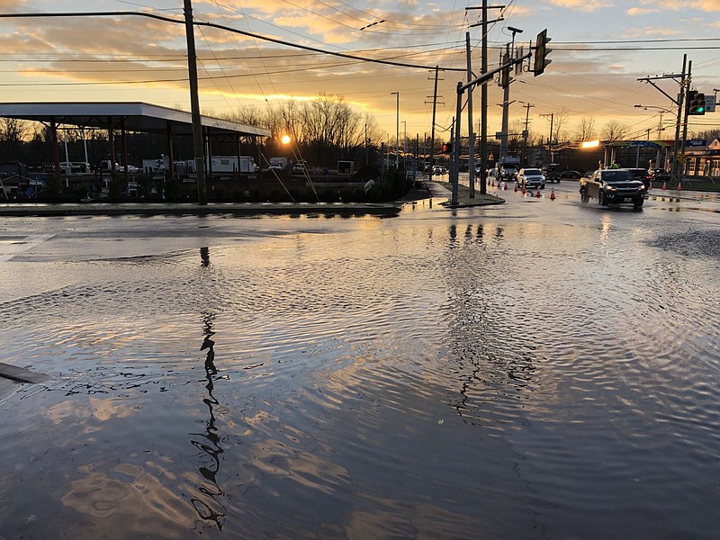 The water main break occurred just before 6 a.m. on Thursday. 