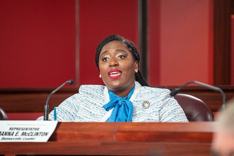 House Minority Leader Joanna McClinton, D-Philadelphia, speaks at a Legislative Reapportionment Commission meeting on August 24, 2021. 