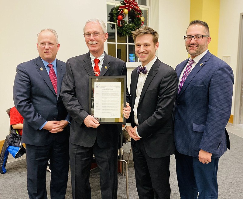 From left to right: Borough Council President Denton Burnell, Councillman Jack Hansen, Mayor Garry Herbert and state Rep. Steve Malagari. 