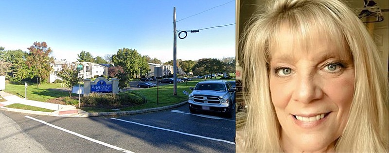 Left: Valley Stream Apartments in Hatfield Township. Right: Christi Troiano, 56, of Souderton Borough. 