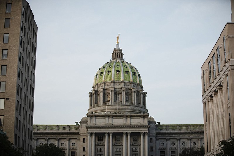 The exterior of the Pennsylvania Capitol in Harrisburg. 