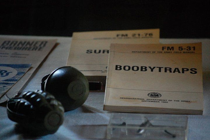 An image of a war display at Morgan’s Log House in Towamencin. 