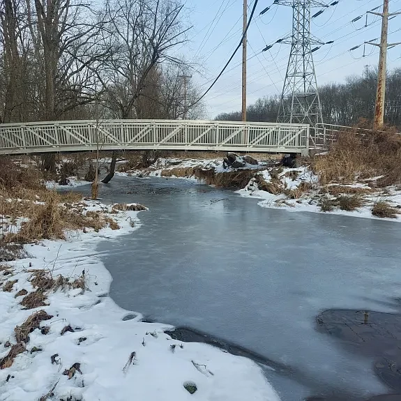 Site of the Wissahickon headwaters restoration project in Upper Gwynedd, where a streambank restoration and naturalization project was completed in 20