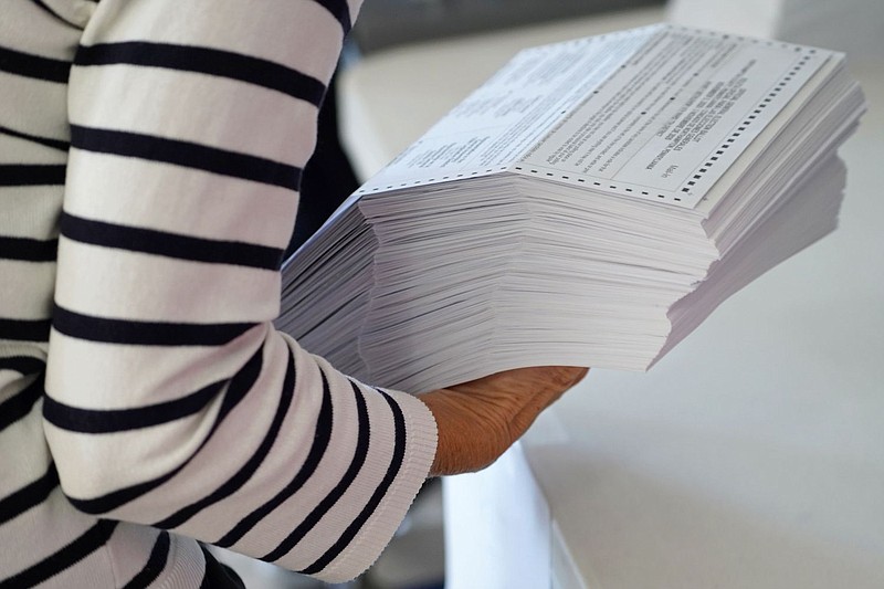 Mail ballots are seen on Election Day 2020 in Northampton County. 