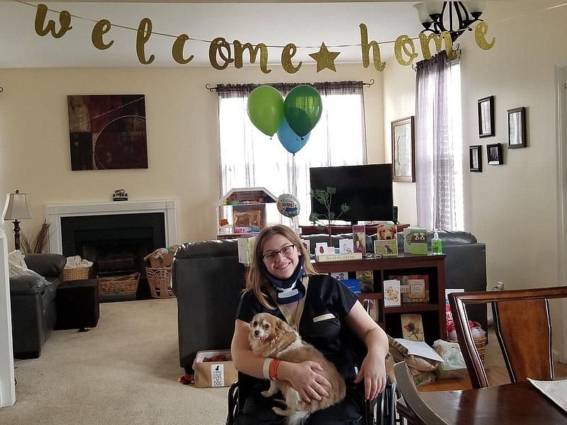 15-year-old Abigail Boleski receives a warm welcome home from family six weeks after suffering critical injuries in a single-vehicle crash in Hilltown