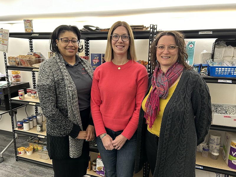 L to R: Montgomery County Community College Director of the Wellness Center Dr. Nichole Kang, Hospitality Institute Director Karima Roepel, and Food S