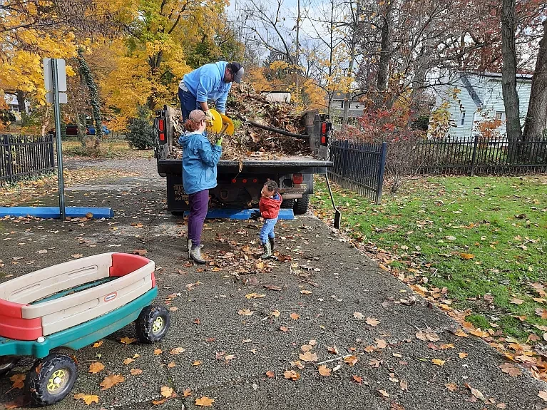 North Wales Borough residents and parks board members took part in a cleanup of Hess Park on Nov. 13, 2021. 