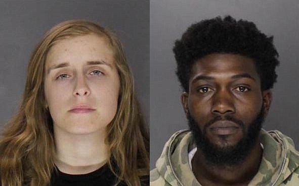 22-year-old Rebecca Demasi, left, and 23-year-old David Graham, right, as seen in booking images stemming from their arrest in Montgomery Township in 