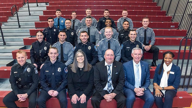 The Montgomery County Community College Municipal Police Academy Class 2302 graduated 18 cadets during a ceremony in the College’s Health Sciences Cen