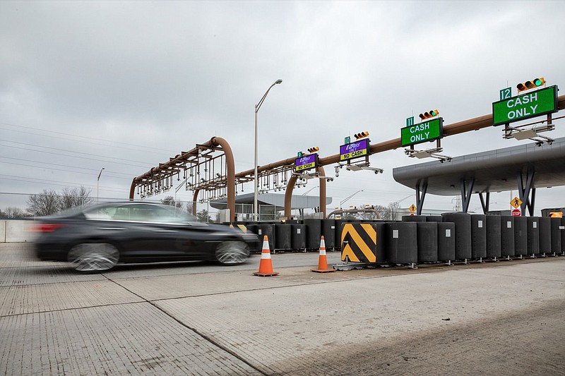 The eastbound Turnpike at the Neshaminy Falls Toll Plaza in Bensalem on Wednesday, February 26, 2020. 