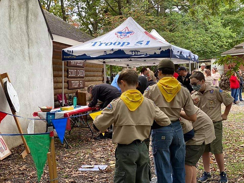 Members of Boy Scount Troop 51 in Hatfield Township celebrate their 100th anniversary. 