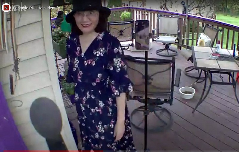 A screenshot from surveillance footage. 