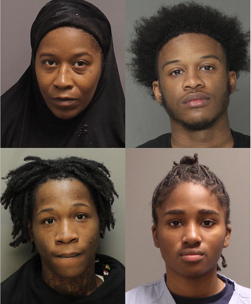 Clockwise from upper left: Angel Mason, 40; Donte Purnell, 22; Liv Hall, 18; Elijah Terrell, 16. 