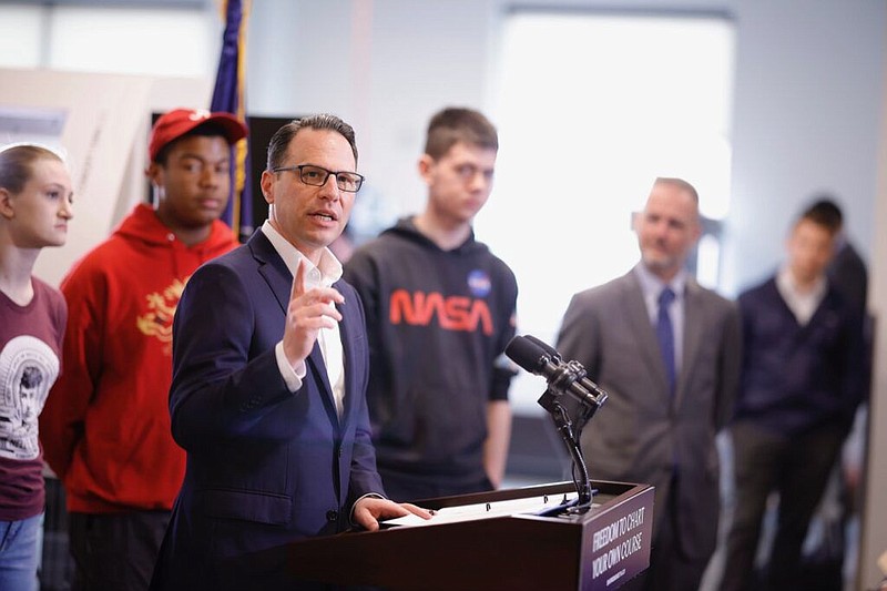 Gov. Josh Shapiro toured the Community College of Allegheny County (CCAC) on Tuesday, Feb. 27, 2024. 