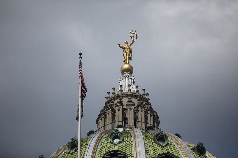 The dome of the Pennsylvania Capitol in Harrisburg. 