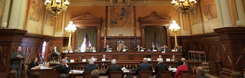 Pennsylvania Supreme Court chambers in Harrisburg. 