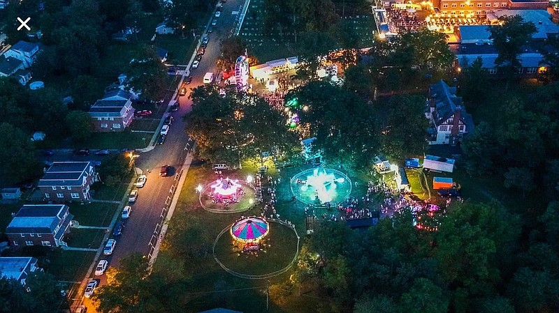 A drone view of the 2019 St. Stan's Fair. 