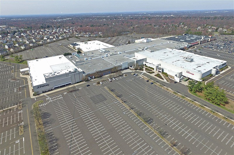 A drone view of Montgomery Mall, taken in March 2020. 