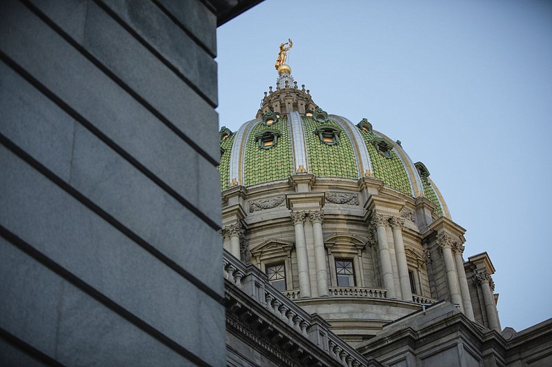 The dome of the Pennsylvania Capitol in Harrisburg. 