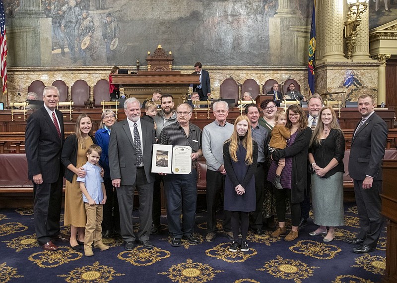 Rep. Todd Stephens paid tribute to the late George Saurman, a former member of the Pennsylvania House of Representatives from 1980-94, in the House ch