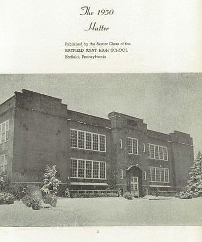 The Hatfield Joint High School, as seen in this yearbook photo from 1950. 