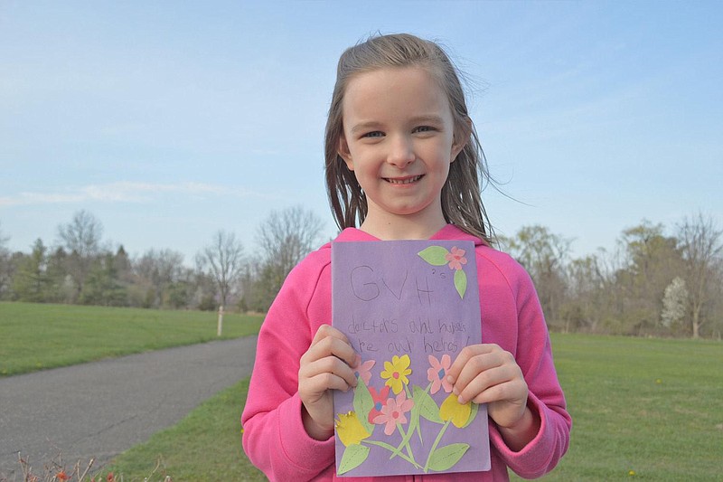 6-year old Sophia Myers donated the contents of her unicorn piggy bank to Grand View Hospital. 