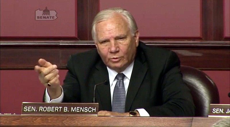 Pennsylvania state Sen. Bob Mensch addresses a June 26, 2019, hearing of the Legislative Budget and Finance Committee. 