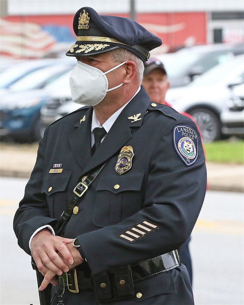 Lansdale Borough Police Chief Michael Trail attends a Memorial Day ceremony at Memorial Park on May 25. 