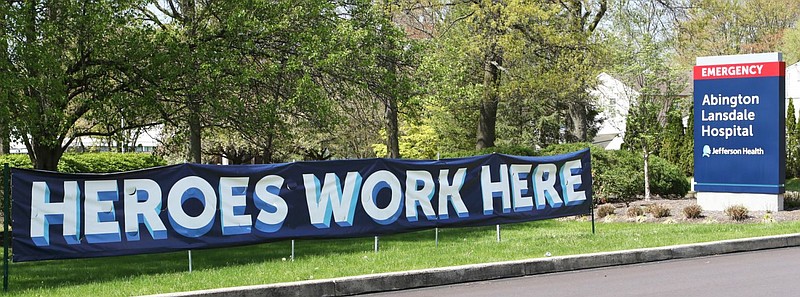 A sign outside of Lansdale Hospital. 