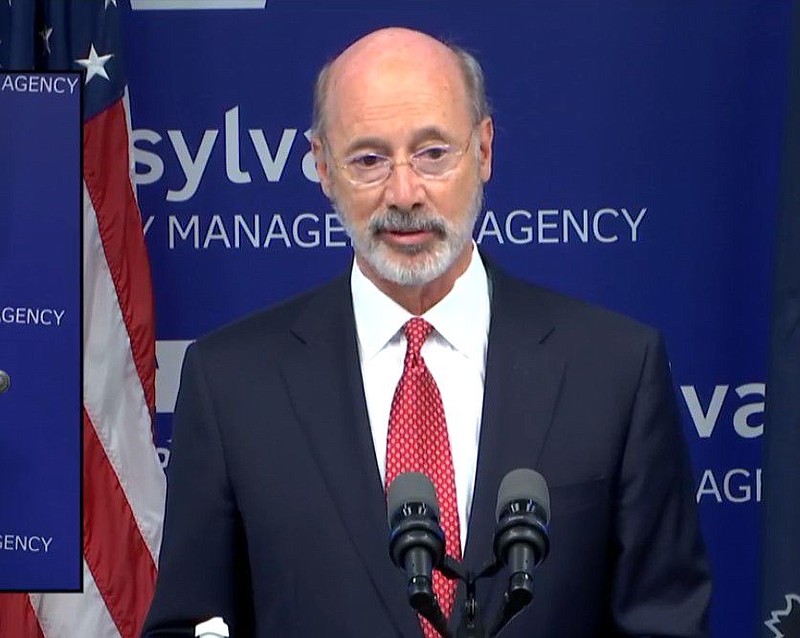 Gov. Tom Wolf delivers a speech on June 17. 