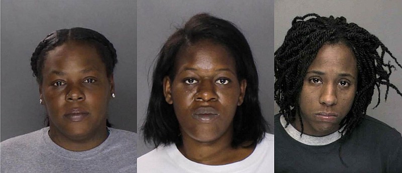 Shante Harrison, 27, (left) Phinorce Howard, 30, (center) and Shahadah Jackson, 27, (right). 