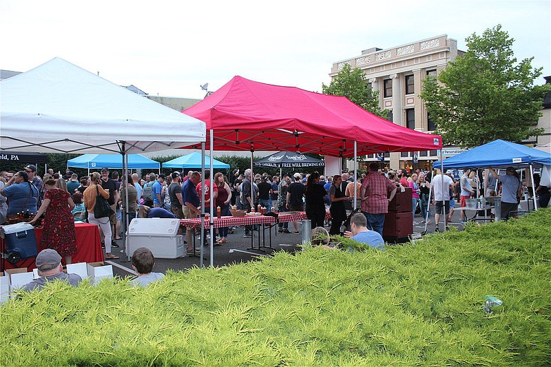 A look at the West Main Lot Beer Garden during the June 2019 First Friday event. 