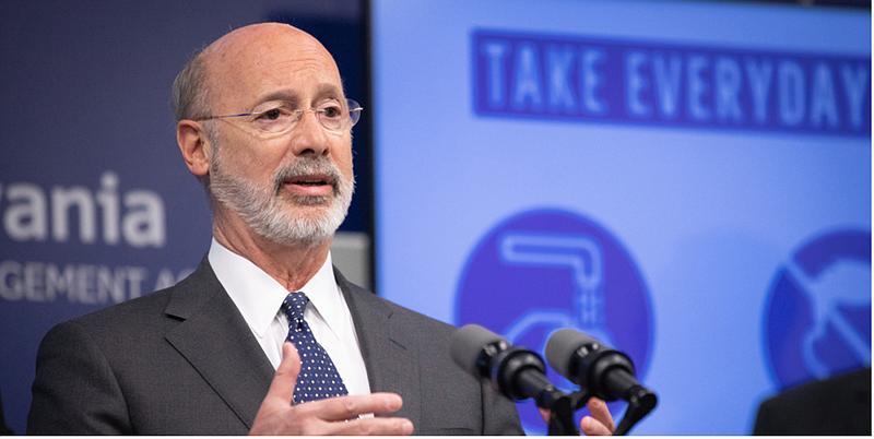 Pennsylvania Gov. Tom Wolf addresses the news media on June 10, 2020. 