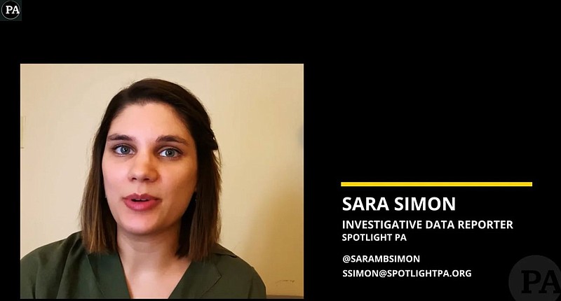 Sara Simon, investigative journalist with Spotlight PA. 