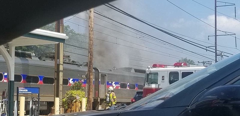 A train fire in Glenside. 