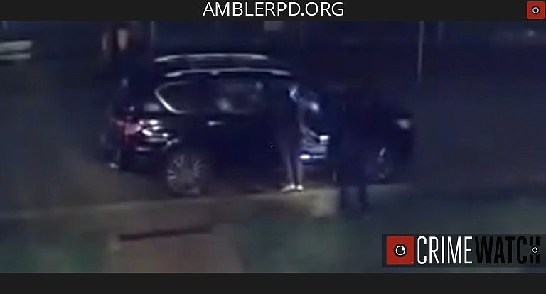 Surveillance still from the theft incident. (Credit: Ambler Borough Police Department)