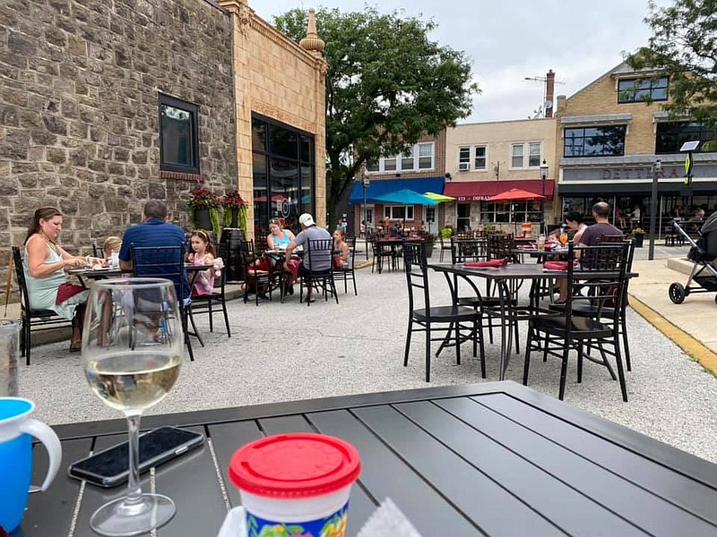 An image of From the Boot outdoor dining on York Street taken on Aug. 15, 2020 during Ambler Restaurant Week. (Credit: Ambler Borough Council Vice President Haley Welch / Facebook)