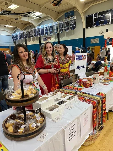 Food and dress from Algeria were on display at the 2023 International Spring Festival. (Courtesy of International Festival Foundation)