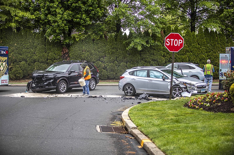 A two-vehicle accident Sunday evening at Knapp Road and Bell Run Boulevard in Montgomery Township.