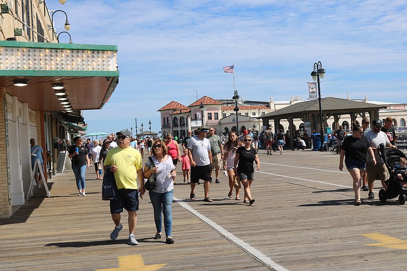 The Ocean City Boardwalk attracts throngs of tourists.