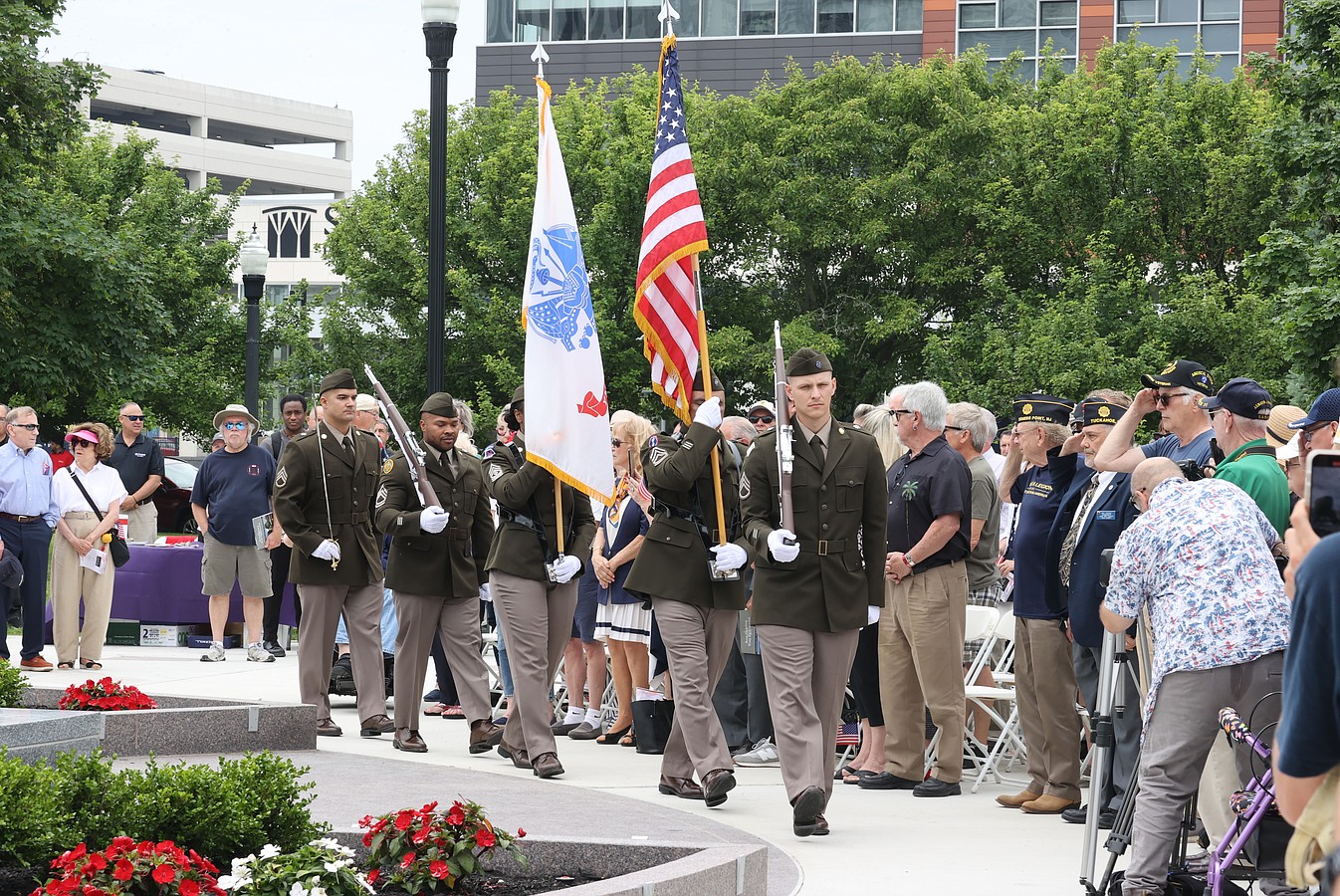 The color guard.