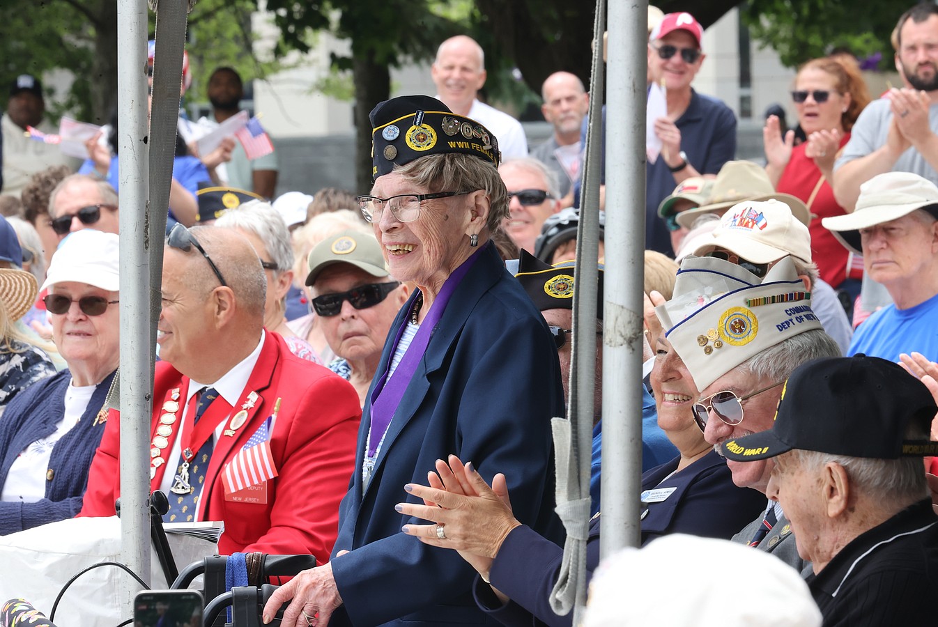Several World War II veterans were in attendance.
