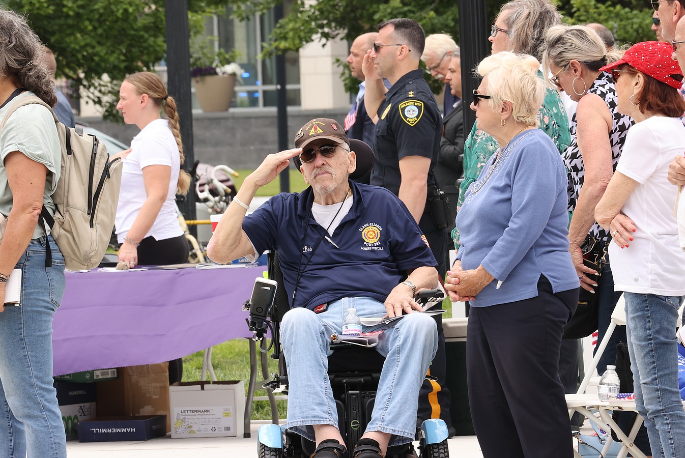 Several World War II veterans were in attendance.